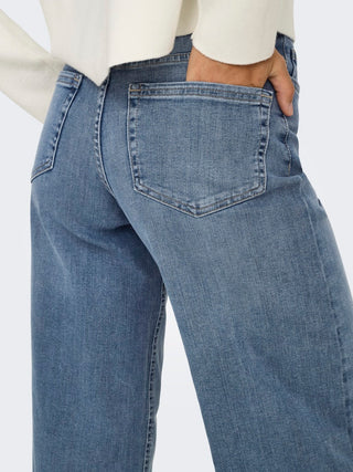 Madison Blush High Waist Wide Jean | Blue Grey Denim