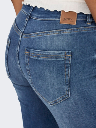 Blush Mid Waist Flare Jean | Medium Blue Denim