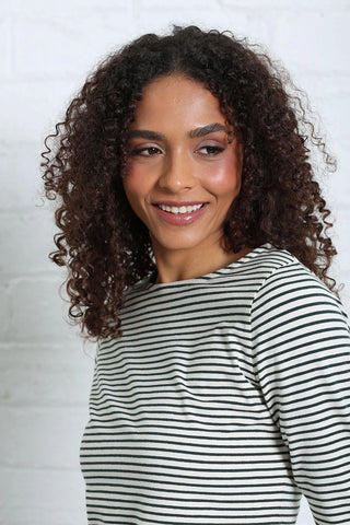 Paloma Stripe Tee  | Forest