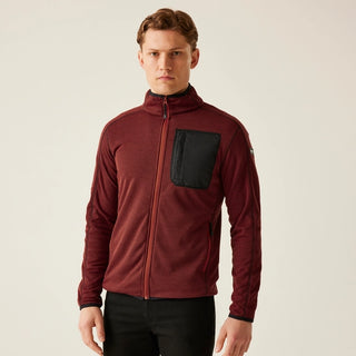 Men's Kitom Full Zip Fleece Red Ochre Marl