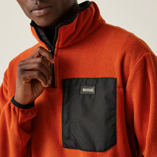 Men's Frankie Half Zip Fleece Red Ochre