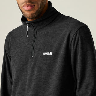 Men's Thompson Marl Half Zip Fleece | Ash