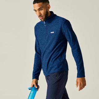 Thompson Marl Half Zip Fleece | Olympian Blue