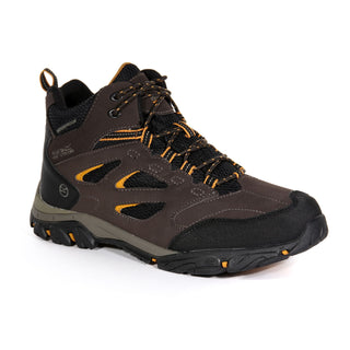 Men's Holcombe Waterproof Mid Walking Boots Peat Inca Gold