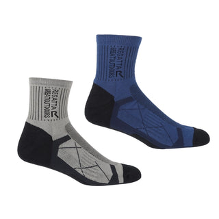 Men's 2 Pair Outdoor Active Socks | Navy Dark Steel