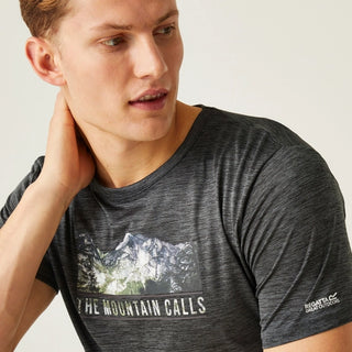 Men's Fingal VIII Graphic Print T-Shirt Seal Grey Marl
