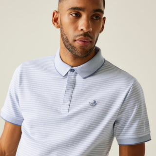 Men's Tiver Polo Shirt | Skyway White Stripe