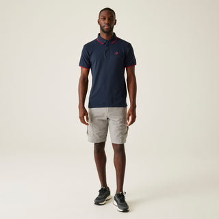 Men's Tadeo II Polo Shirt | Navy Poppy Red Tipping