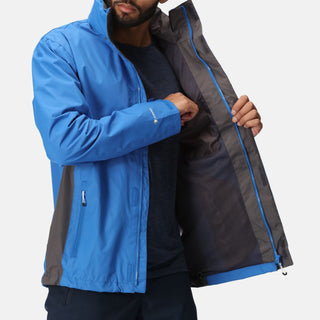 Men's Matt Waterproof Jacket Oxford Blue Iron