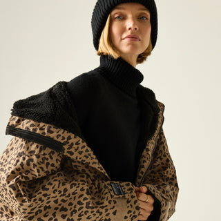 Adult's Waterproof Changing Robe | Abstract Leopard Print