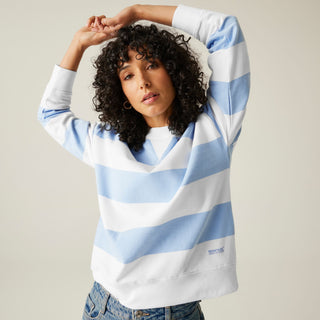 Women's Avika II Crew Neck Jumper | Chambray Blue White Stripe