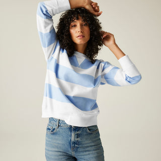 Women's Avika II Crew Neck Jumper | Chambray Blue White Stripe