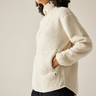 Women's Frankie Borg Half Zip Fleece | Light Vanilla