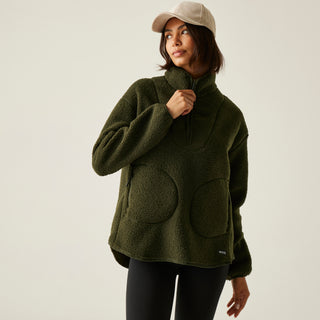 Women's Frankie Borg Half Zip Fleece | Light Vanilla