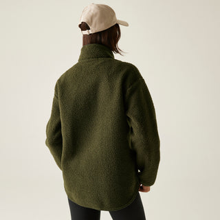 Women's Frankie Borg Half Zip Fleece | Light Vanilla