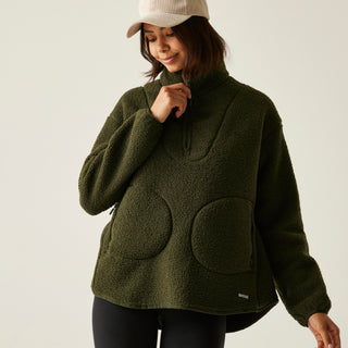 Women's Frankie Borg Half Zip Fleece | Light Vanilla