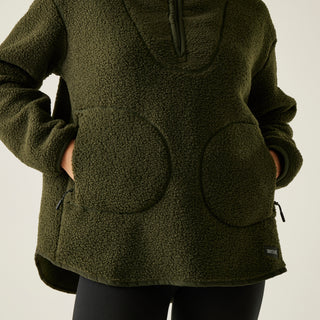 Women's Frankie Borg Half Zip Fleece | Light Vanilla