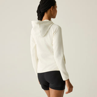 Women's Nayna Hooded Full Zip Fleece | Barely White Beige