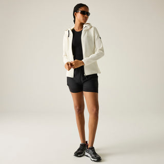 Women's Nayna Hooded Full Zip Fleece | Barely White Beige