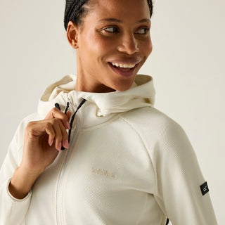 Women's Nayna Hooded Full Zip Fleece | Barely White Beige