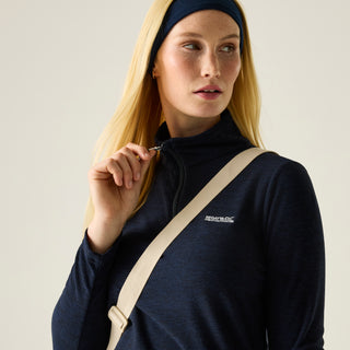 Women's Sweethart Marl Half Zip Fleece  | Navy