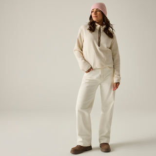 Frankie Half Zip Fleece | Light Vanilla Mocha