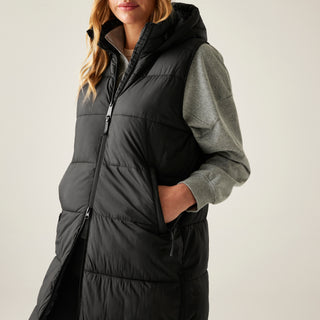 Women's Ganella Quilted Longline Gilet | Black