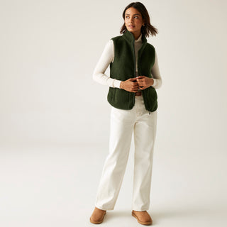 Women's Frankie Borg Gilet | Dark Khaki