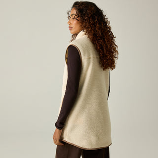 Frankie Borg Longline Bodywarmer | Light Vanilla Mocha
