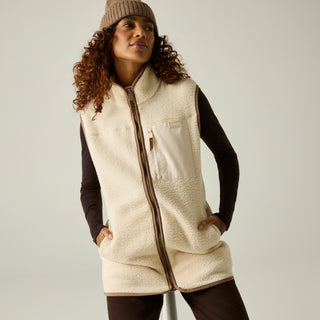 Frankie Borg Longline Bodywarmer | Light Vanilla Mocha