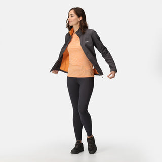 Women's Connie V Softshell Walking Jacket Seal Grey Apricot Crush