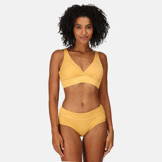 Women's Paloma Bikini Top Mango Yellow Texture