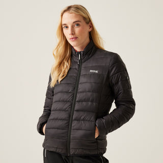 Women's Marizion Quilted Jacket Black Mineral Red