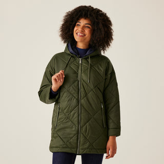 Women's Emila Quilted Jacket Dark Khaki Navy