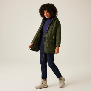 Women's Emila Quilted Jacket Dark Khaki Navy