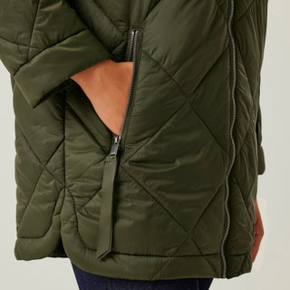 Women's Emila Quilted Jacket Dark Khaki Navy