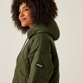 Women's Emila Quilted Jacket Dark Khaki Navy