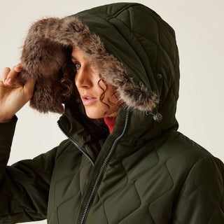 Women's Fritha III Insulated Parka Jacket Dark Khaki