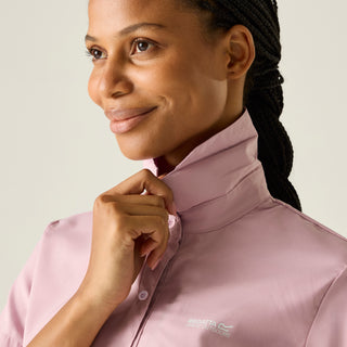 Women's Anti-insect Travel Light Short Sleeve Shirt | Powdered Lilac Solid
