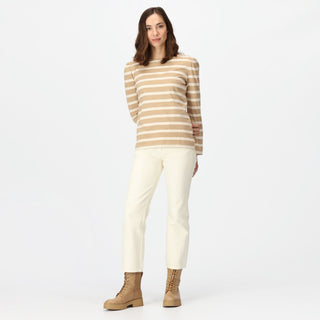 Women's Federica Striped T-Shirt Barleycorn Light Vanilla