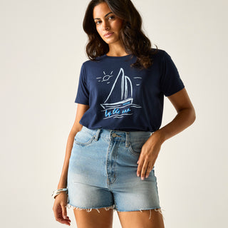 Women's Filandra VX T-Shirt | Navy Sail Boat