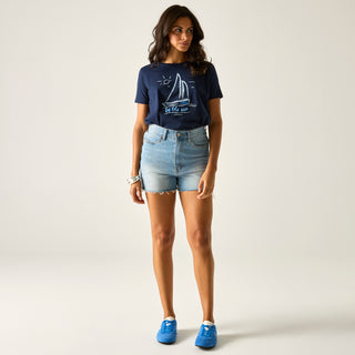 Women's Filandra VX T-Shirt | Navy Sail Boat