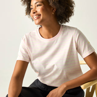 Women's Bayletta II Short Sleeve Top |  Pink Haze Multi Stripe