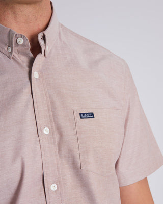 Ryan Oxford Short Sleeve Shirt Warm Spice