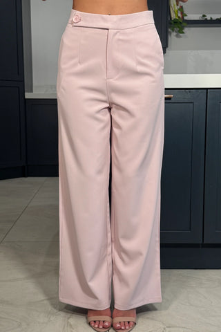 Malia Wide Leg Trousers | Pink