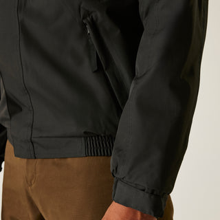 Men's Dover Fleece Lined Waterproof Insulated Bomber Jacket | Black Ash
