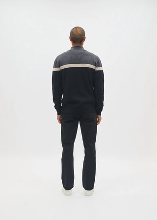 Tully Half Zip Knit | Charcoal Marl