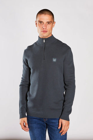 Twain 1/2 Zip Jumper | Petrol Blue