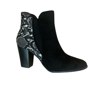 Two Tone Ankle Boot Black