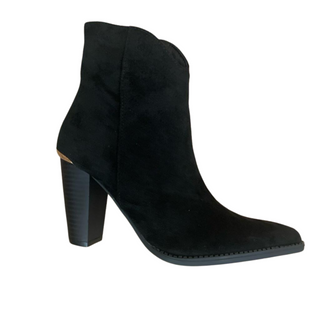 Suede Ankle Boot Black